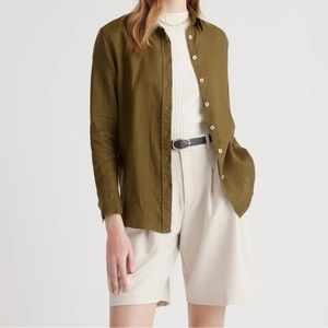 Quince European Linen Button-Down Shirt L